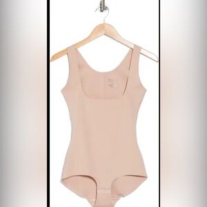 NWT SKINNYGIRL Tummy Control Nude Bodysuit Size Medium